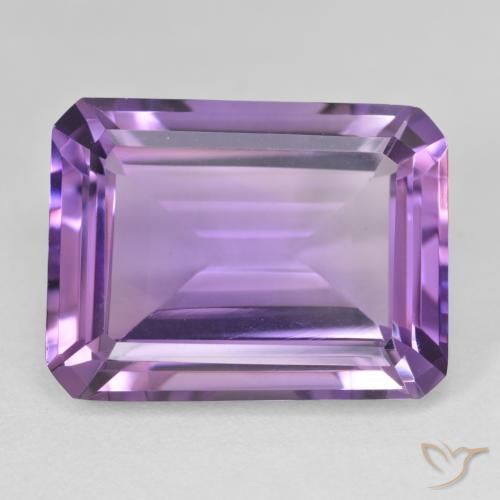 21.16ct Natural Pinkish Violet Amethyst, Emerald Cut, VVS