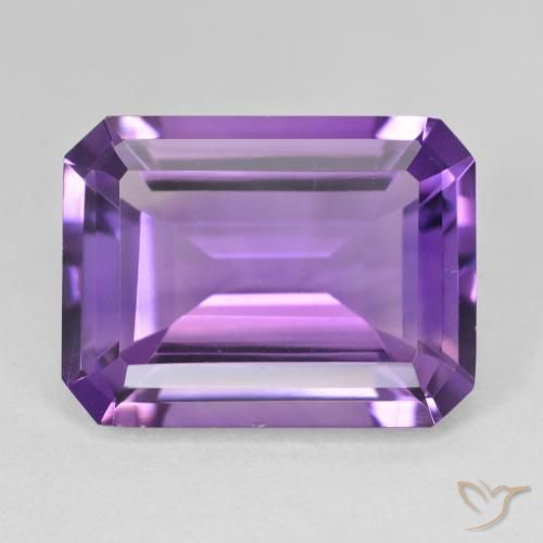 17.51ct Natural Vivid Violet Amethyst, Emerald Cut, VVS-VS