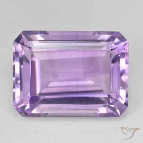 23.50ct Natural Pinkish Violet Amethyst, Emerald Cut, VVS