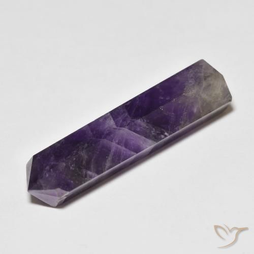 19.19 ct Pencil Cut Amethyst, 32.5 x 8.6 mm From Brazil, Photo A