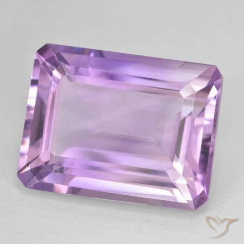 21.61 ct Violet Amethyst Stone, Natural Amethyst in Octagon Step Cut Shape for Sale