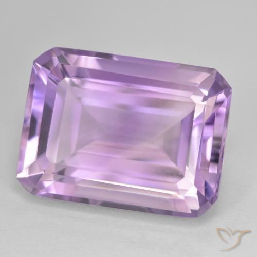 24.01 ct Violet Amethyst Stone, Natural Amethyst in Octagon Step Cut Shape for Sale