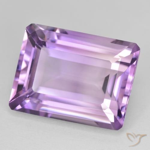 22.54 ct Violet Amethyst Stone, Natural Amethyst in Octagon Step Cut Shape for Sale