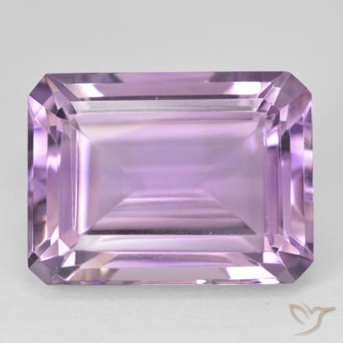 24.54ct Natural Medium Pink Violet Amethyst, Emerald Cut, VVS