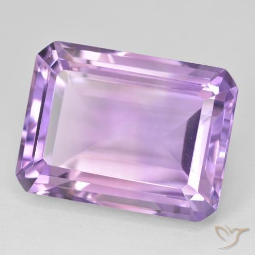24.90 ct Violet Amethyst Stone, Natural Amethyst in Octagon Step Cut Shape for Sale
