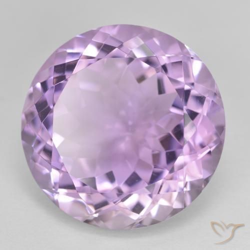 26.13 ct Violet Amethyst Stone, Natural Amethyst in Round Facet Shape for Sale