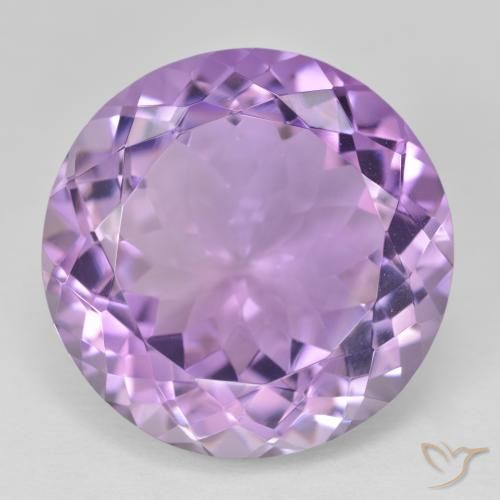 25.75ct Natural Pinkish Violet Amethyst, Round, VVS