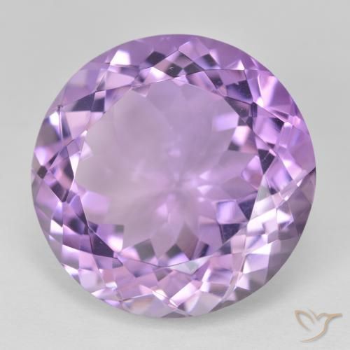 25.75 ct Violet Amethyst Stone, Natural Amethyst in Round Facet Shape for Sale