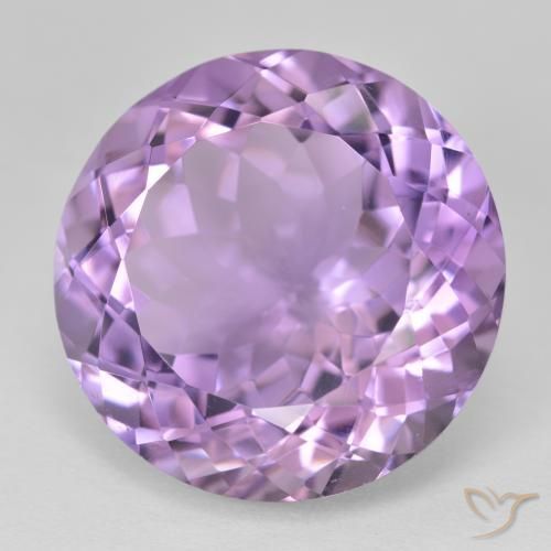 26.75 ct Violet Amethyst Stone, Natural Amethyst in Round Facet Shape for Sale