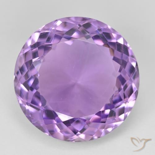 26.15ct Natural Medium Violet Amethyst, Round, VVS