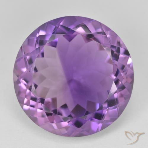 24.55ct Natural Medium Violet Amethyst, Round, VVS