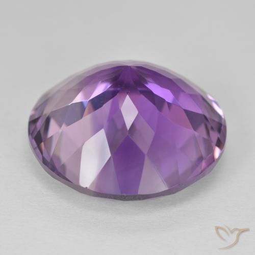 Amethyst Gemstone in 20 mm (calibrated) Size for Sale, Amethyst Stone in Medium Violet Color