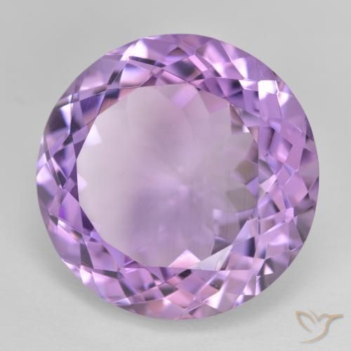 26.00 ct Violet Amethyst Stone, Natural Amethyst in Round Facet Shape for Sale