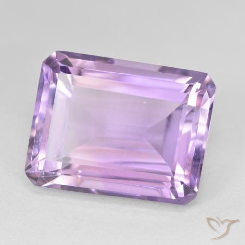 19.33 ct Violet Amethyst Stone, Natural Amethyst in Octagon Step Cut Shape for Sale