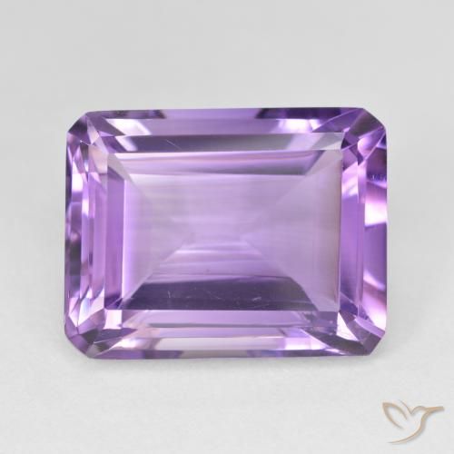 17.75ct Natural Medium Violet Amethyst, Emerald Cut, VVS-VS