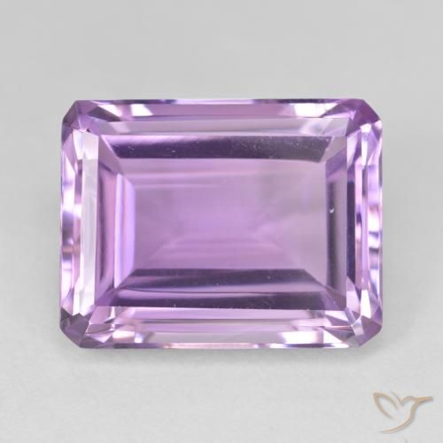 19.78ct Natural Pinkish Violet Amethyst, Emerald Cut, VVS-VS