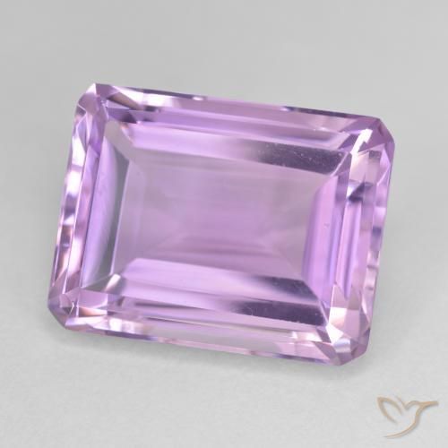 19.78 ct Violet Amethyst Stone, Natural Amethyst in Octagon Step Cut Shape for Sale