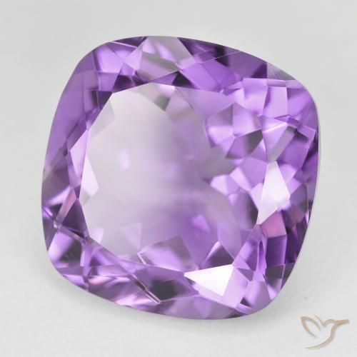 23.74 ct Violet Amethyst Stone, Natural Amethyst in Cushion-Cut Shape for Sale