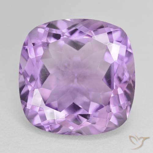 22.37ct Natural Medium Violet Amethyst, Cushion, VVS