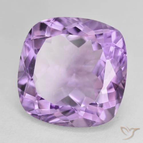 22.37 ct Violet Amethyst Stone, Natural Amethyst in Cushion-Cut Shape for Sale