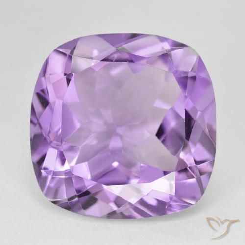 20.37ct Natural Medium Violet Amethyst, Cushion, VVS