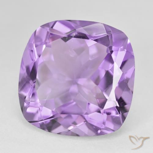 20.37 ct Violet Amethyst Stone, Natural Amethyst in Cushion-Cut Shape for Sale