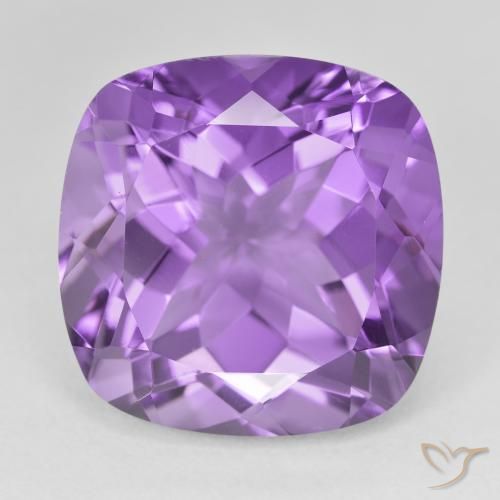 22.37ct Natural Deep Iris Violet Amethyst, Cushion, VVS-VS