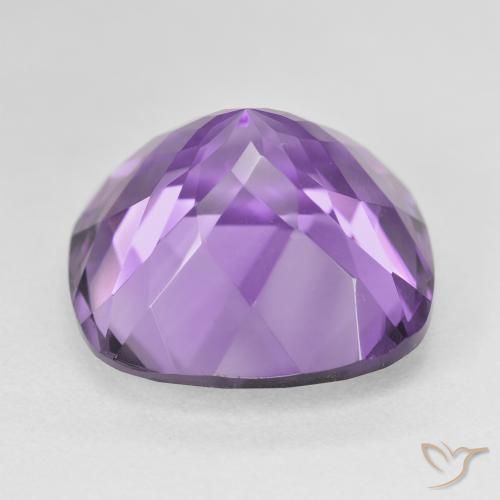 Amethyst Gemstone in 18 x 18 mm (calibrated) Size for Sale, Amethyst Stone in Deep Iris Violet Color