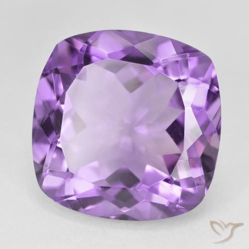 22.31 ct Violet Amethyst Stone, Natural Amethyst in Cushion-Cut Shape for Sale