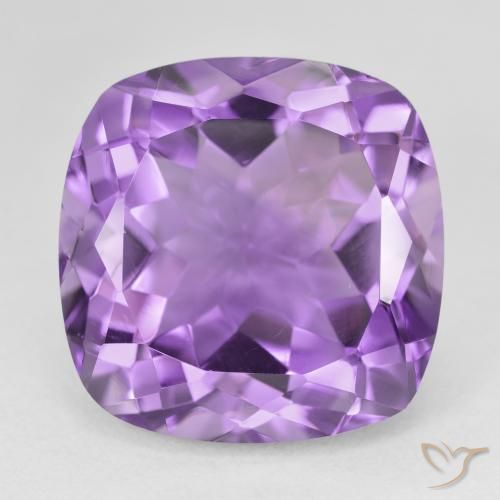 22.5 ct Cushion Cut Amethyst, 18 x 18 mm From Brazil, Photo A