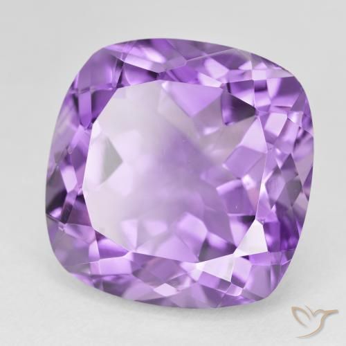 22.50 ct Violet Amethyst Stone, Natural Amethyst in Cushion-Cut Shape for Sale