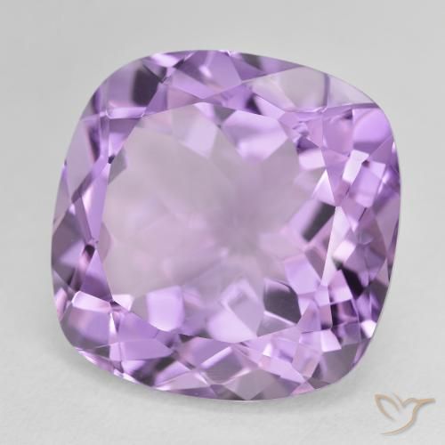 21.31 ct Violet Amethyst Stone, Natural Amethyst in Cushion-Cut Shape for Sale