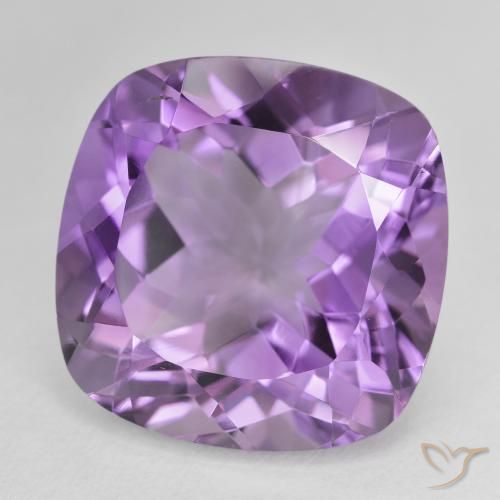 22.72 ct Violet Amethyst Stone, Natural Amethyst in Cushion-Cut Shape for Sale