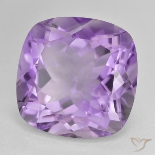 22.36 ct Violet Amethyst Stone, Natural Amethyst in Cushion-Cut Shape for Sale