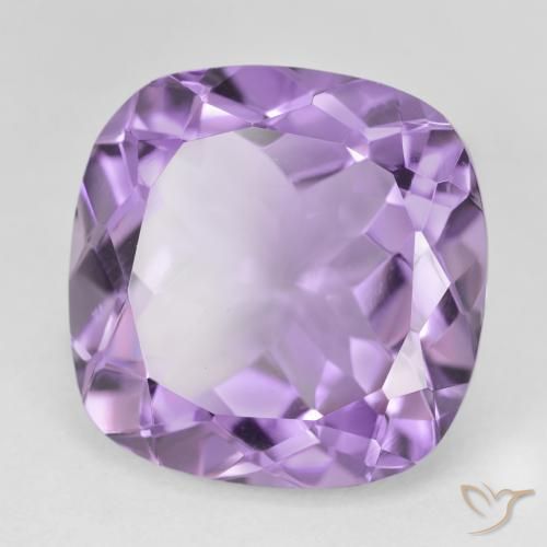 20.42 ct Violet Amethyst Stone, Natural Amethyst in Cushion-Cut Shape for Sale