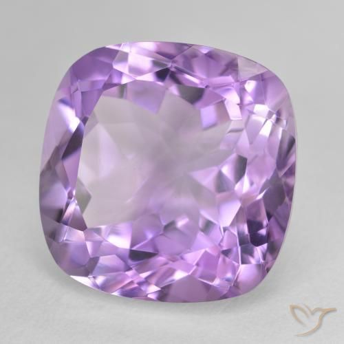 13.78 ct Violet Amethyst Stone, Natural Amethyst in Cushion-Cut Shape for Sale