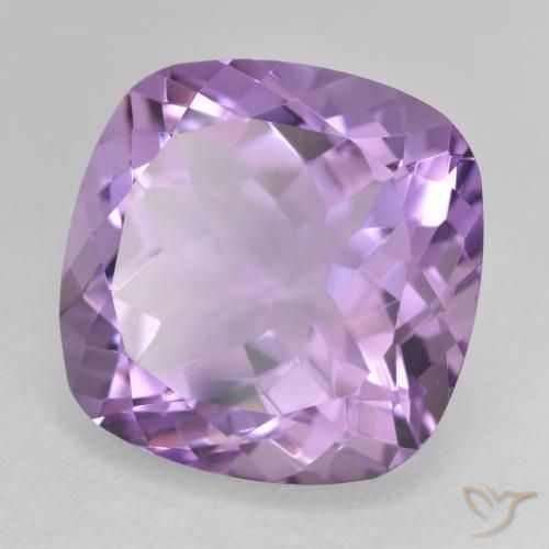12.93 ct Violet Amethyst Stone, Natural Amethyst in Cushion-Cut Shape for Sale