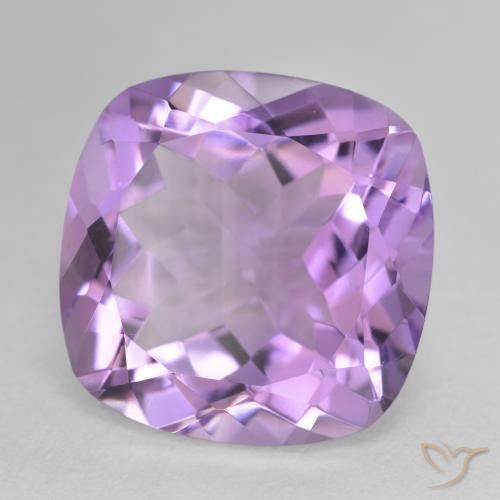 12.11 ct Violet Amethyst Stone, Natural Amethyst in Cushion-Cut Shape for Sale