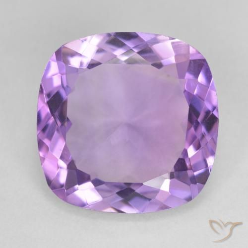 10.76ct Natural Medium Violet Amethyst, Cushion, VVS