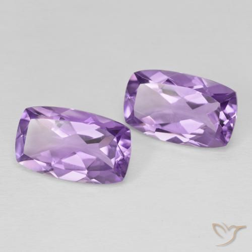 10.88 ctw Violet Amethyst Stones, Natural Amethyst in Cushion-Cut Shape for Sale