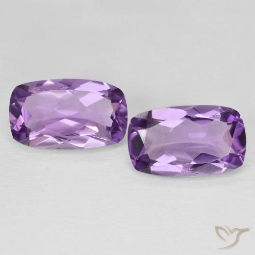 10.59 ct Cushion Cut Amethyst, 15.2 x 9.1 mm From Brazil, Photo A