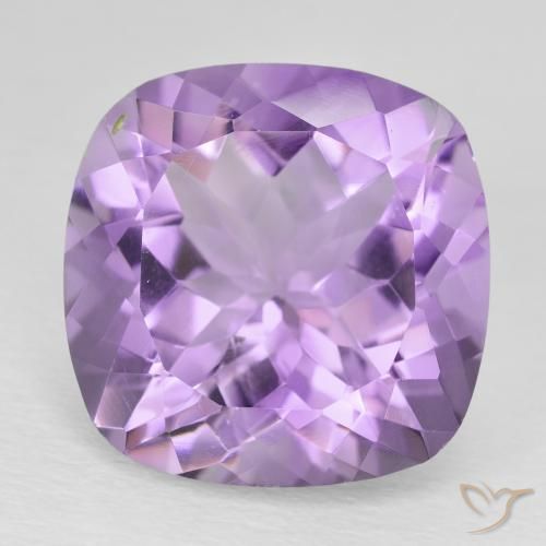 12.55ct Natural Medium Violet Amethyst, Cushion, VS
