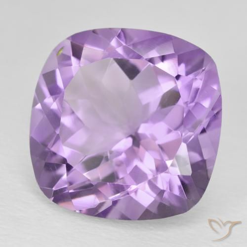12.55 ct Violet Amethyst Stone, Natural Amethyst in Cushion-Cut Shape for Sale