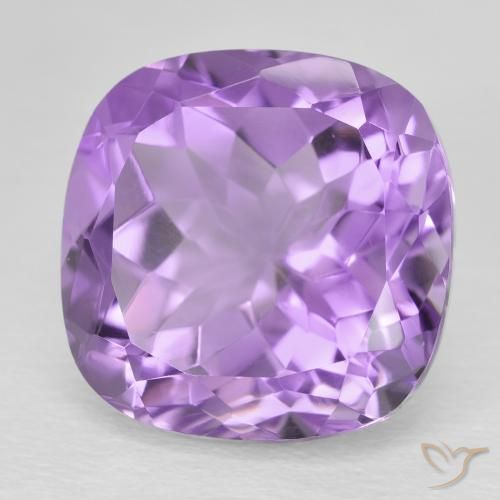 13.55 ct Violet Amethyst Stone, Natural Amethyst in Cushion-Cut Shape for Sale