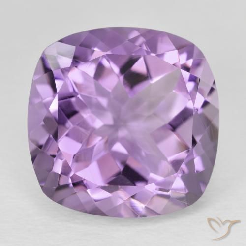 12.25ct Natural Medium Pink Violet Amethyst, Cushion, VVS
