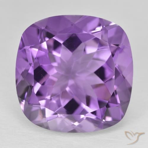 20.77 ct Cushion Cut Amethyst, 17.9 x 17.9 mm From Brazil, Photo A