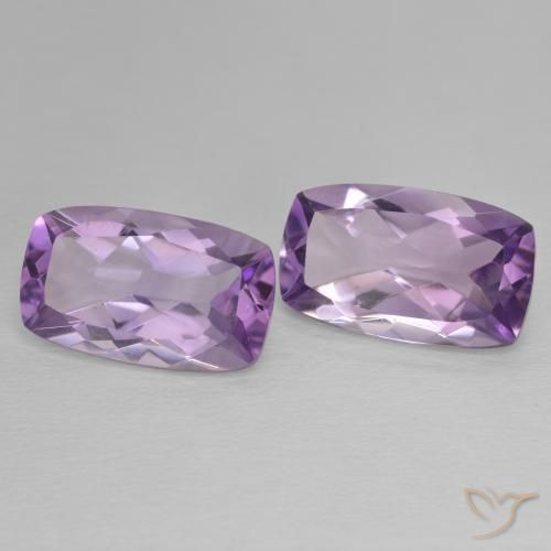 11.24 ctw Violet Amethyst Stones, Natural Amethyst in Cushion-Cut Shape for Sale