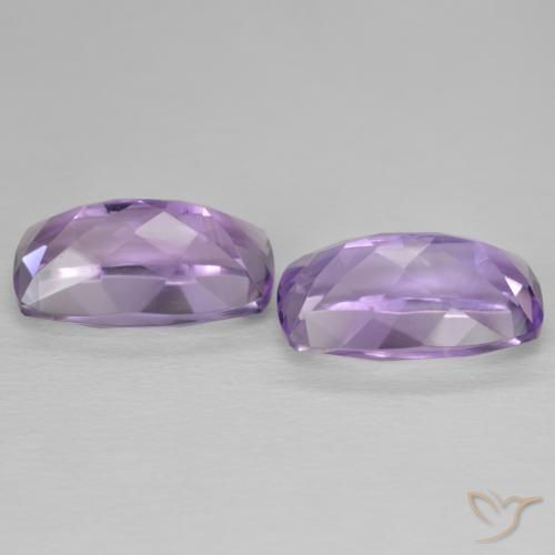 Amethyst Gemstones in 15.2 x 9.3 mm Size for Sale, Amethyst Stones in Medium Light Purplish-Violet Color