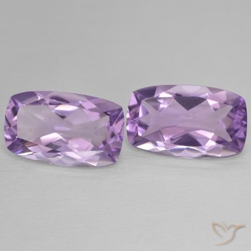 11.28 ctw Violet Amethyst Stones, Natural Amethyst in Cushion-Cut Shape for Sale