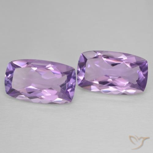 11.40 ctw Violet Amethyst Stones, Natural Amethyst in Cushion-Cut Shape for Sale